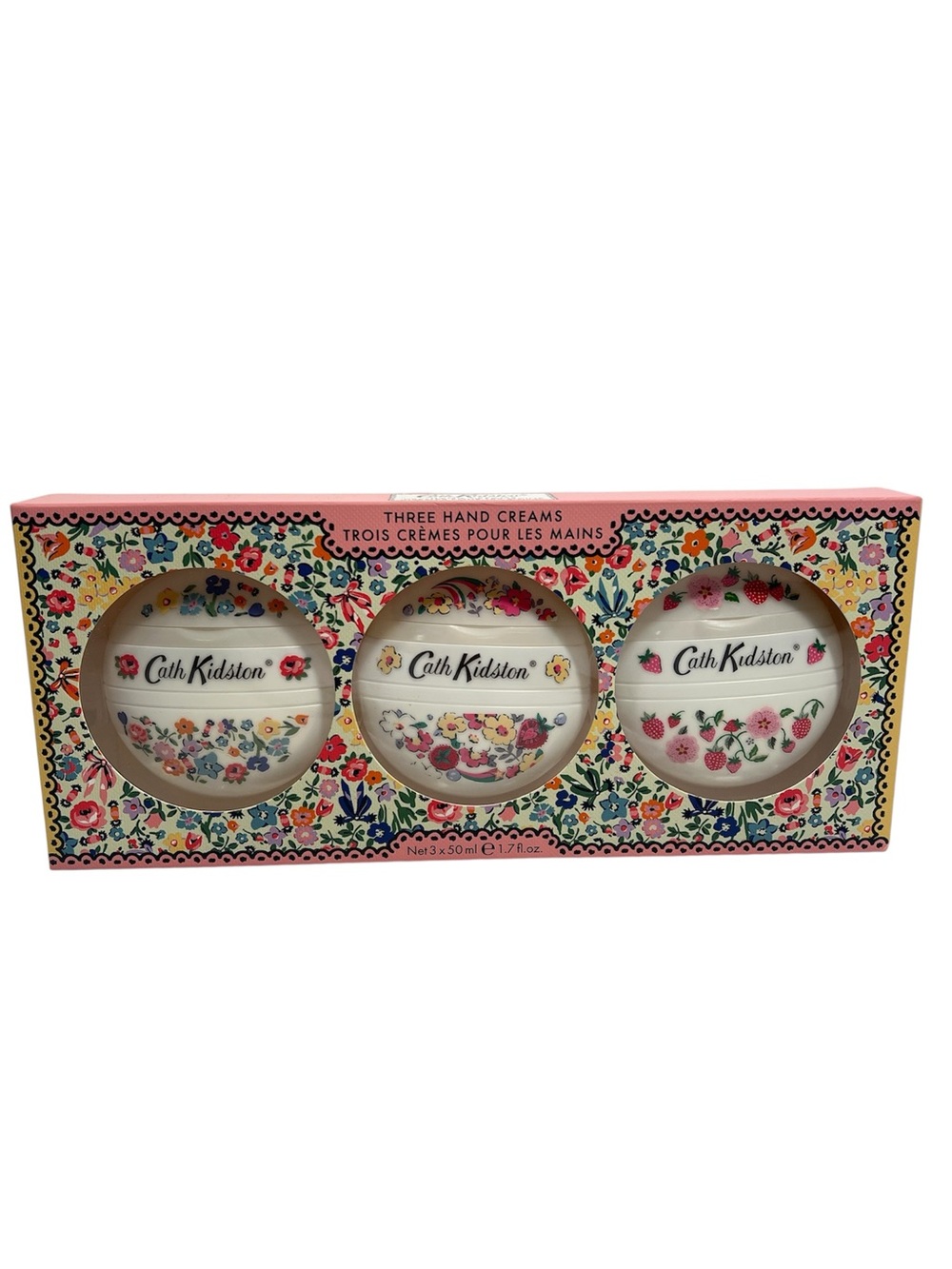 Cath Kidston 3 Pebble Hand Cream Set - Sweetpea, British Garden, Apple Blossom.
